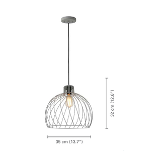 Xtricity - Luminaire Suspendu, Largeur de 13.7'' De la Collection Baldwin, Gris - dimensions - Simple Boutique