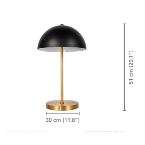 Xtricity - Lampe de Table, Hauteur de 20.1", De la Collection Bradford, Noir et Doré - dimensions - Simple Boutique