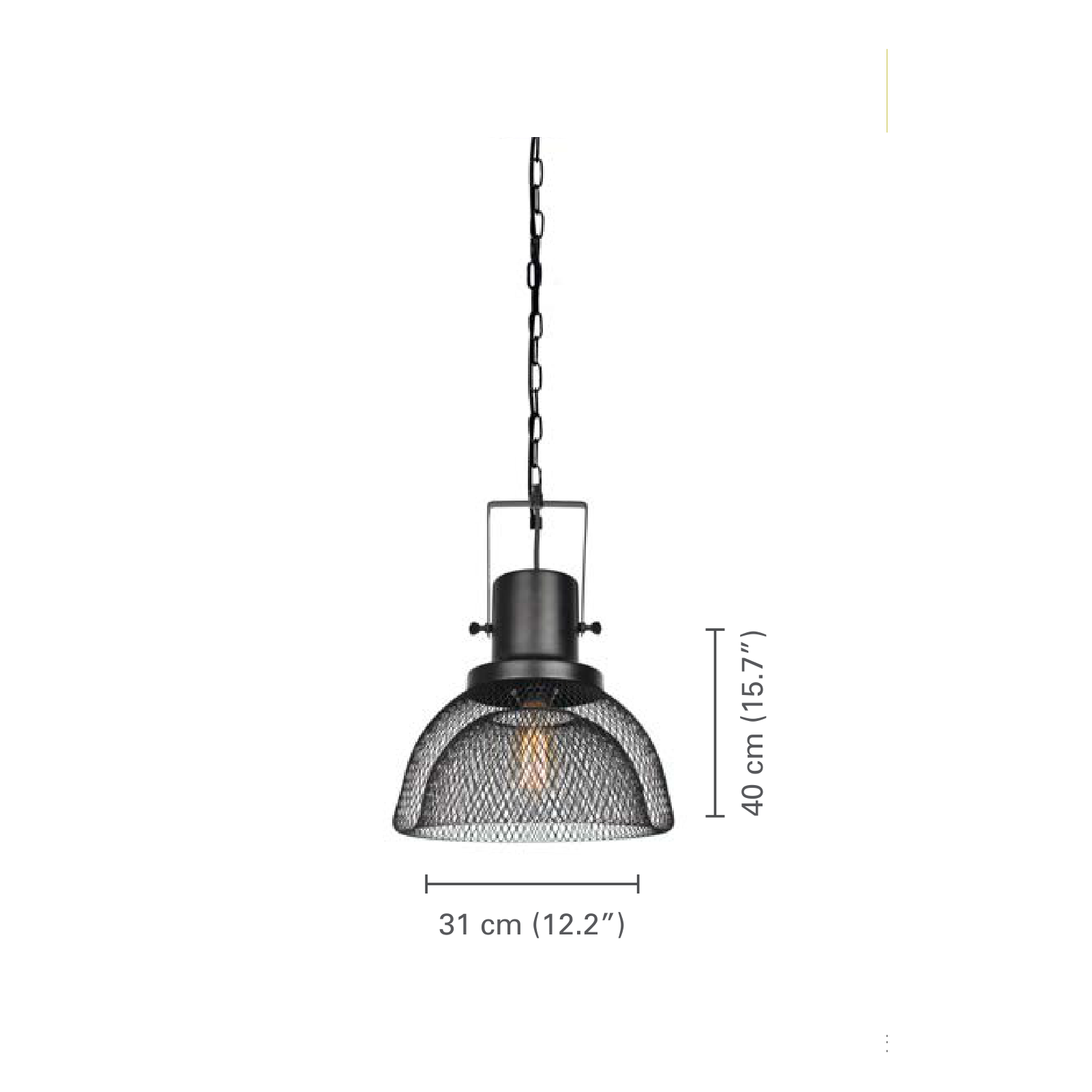 Xtricity - Luminaire Suspendu, Largeur de 12.2", De la Collection Bolero, Noir - dimensions - Simple Boutique