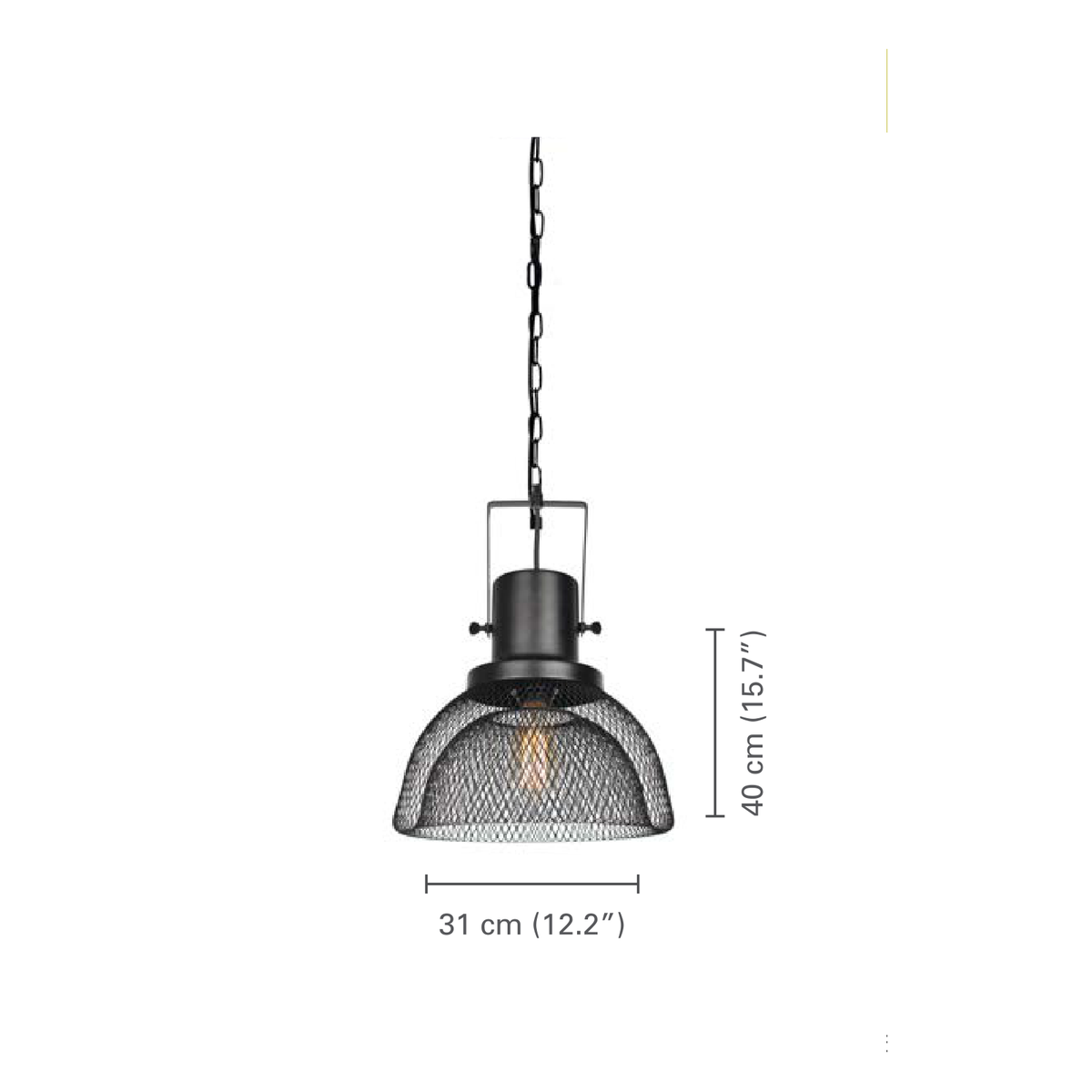 Xtricity - Luminaire Suspendu, Largeur de 12.2", De la Collection Bolero, Noir - dimensions - Simple Boutique