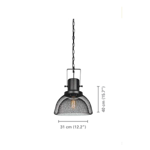 Xtricity - Luminaire Suspendu, Largeur de 12.2", De la Collection Bolero, Noir - dimensions - Simple Boutique