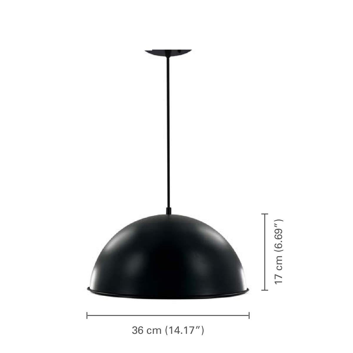 Xtricity - Luminaire Suspendu, Largeur de 14.17", De la Collection Trebecca, Noir - dimensions - Simple Boutique