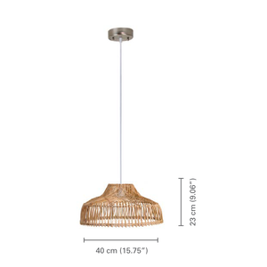 Xtricity - Luminaire Suspendu, Largeur de 15.75", De la Collection Wellington, Beige - dimensions - Simple Boutique