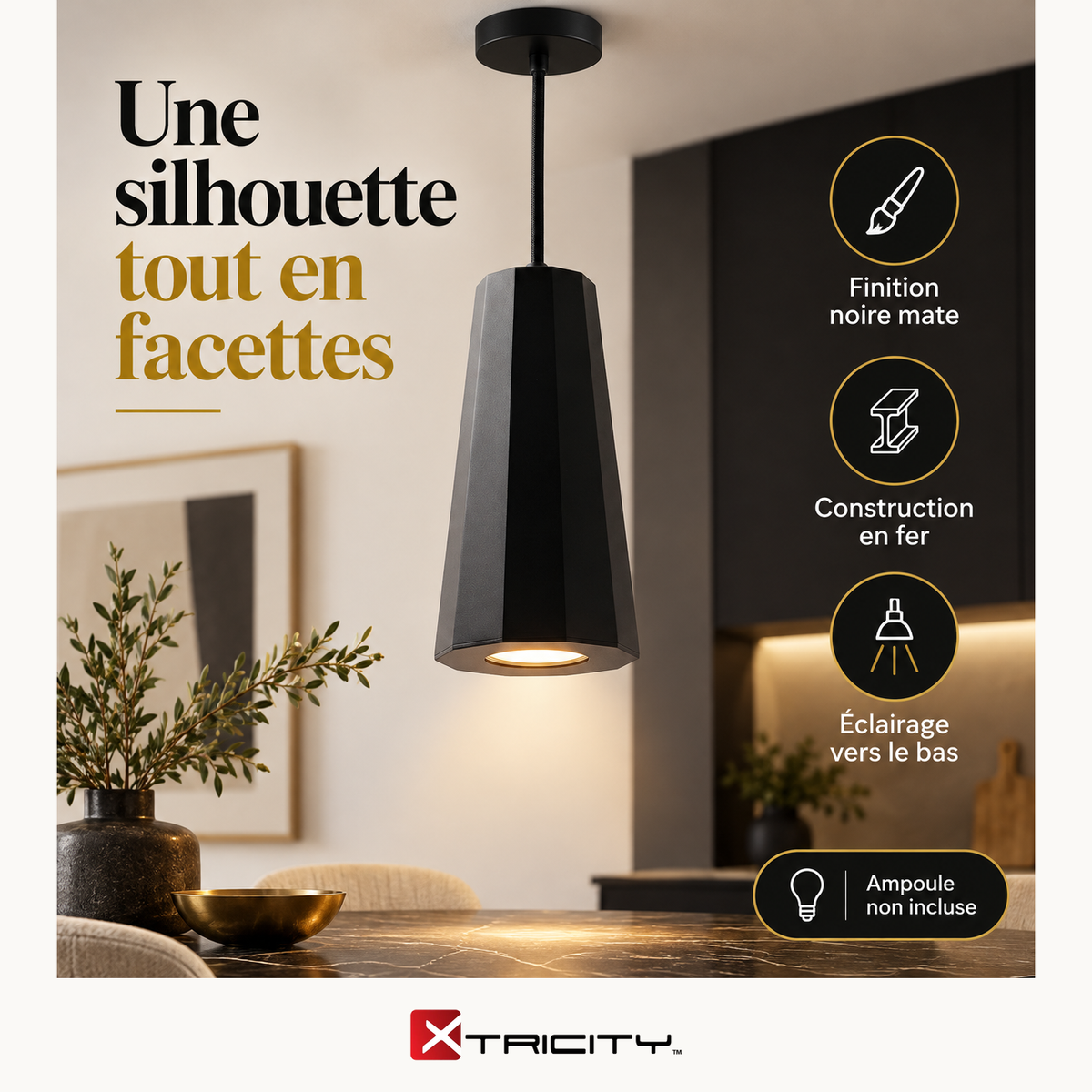 Suspension Beverly, noir — Avantages — logo original Xtricity