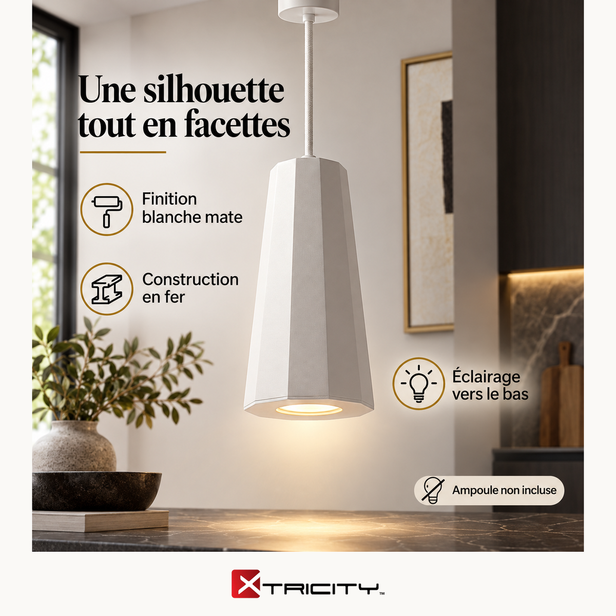 Suspension Beverly, blanc — Avantages — logo original Xtricity