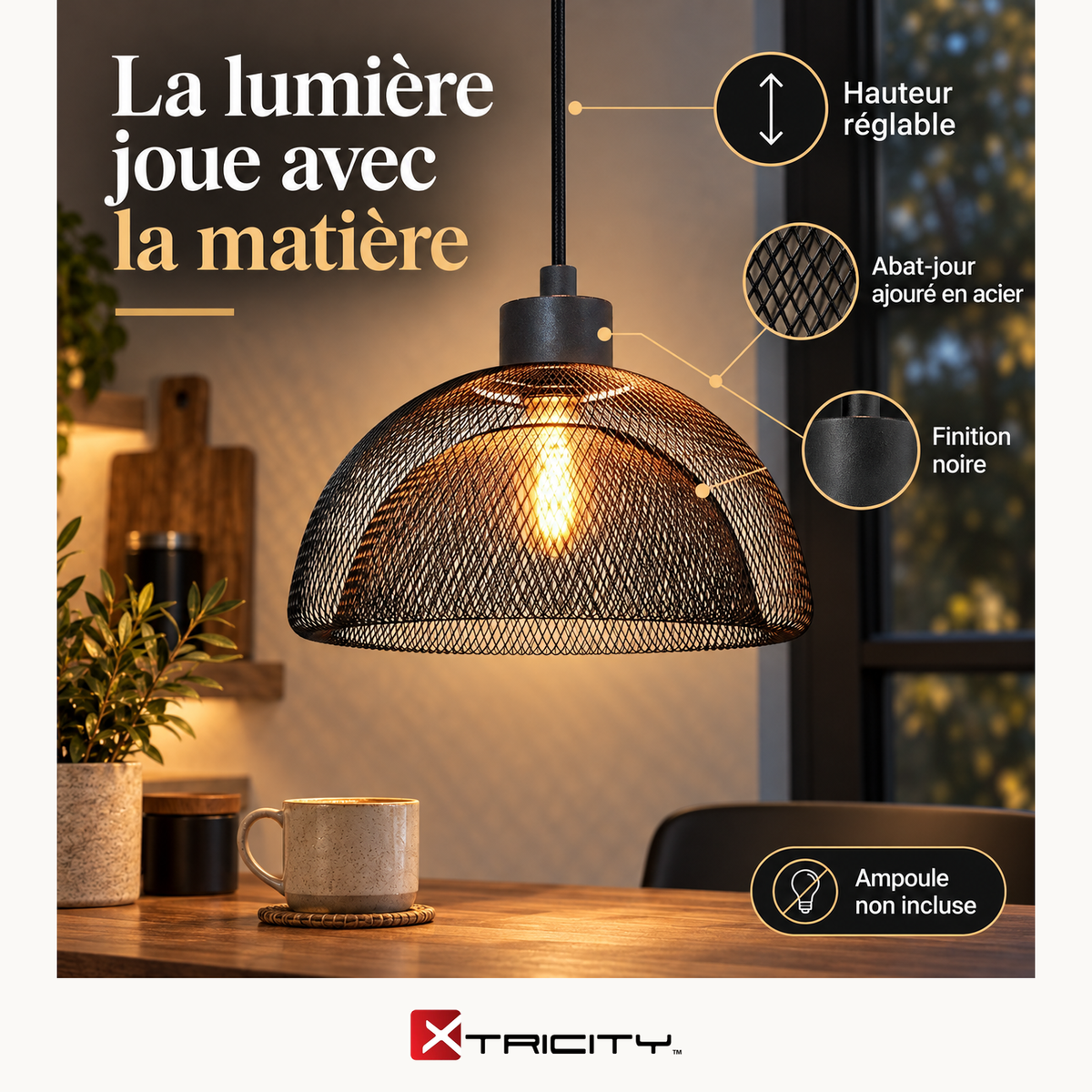 Suspension Jizelle, Noir, Compacte — Avantages — logo original Xtricity