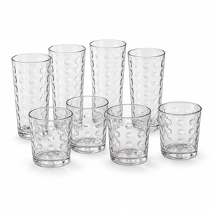 Verres Highball 450ml / Tumbler 380ml - Lot de 8 Motif bulles