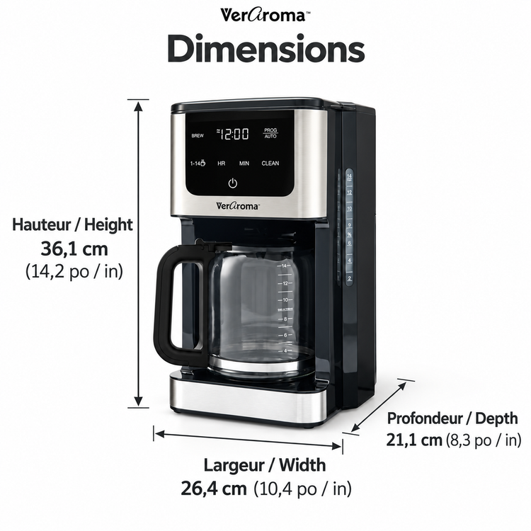 76-7-99722 — Dimensions : largeur 26,4 cm, profondeur 21,1 cm, hauteur 36,1 cm / Width 10.4 in, depth 8.3 in, height 14.2 in