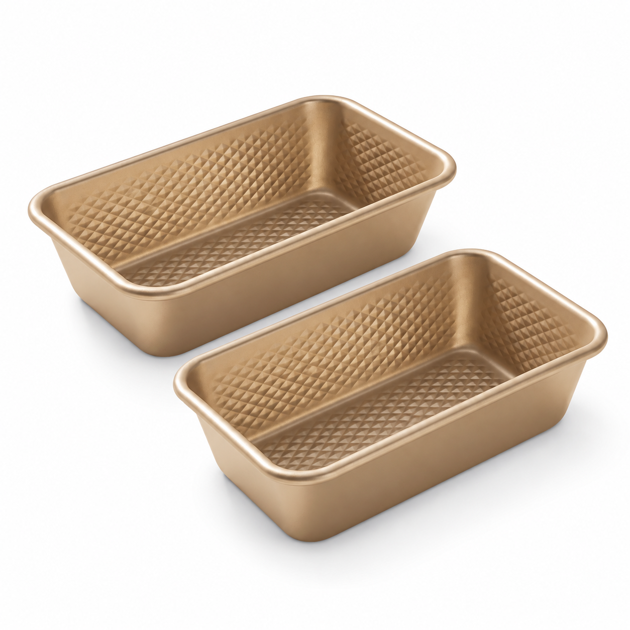iBake Moule à pain antiadhésif Diamond - Champagne Doré - Lot de 2 - Simple Boutique