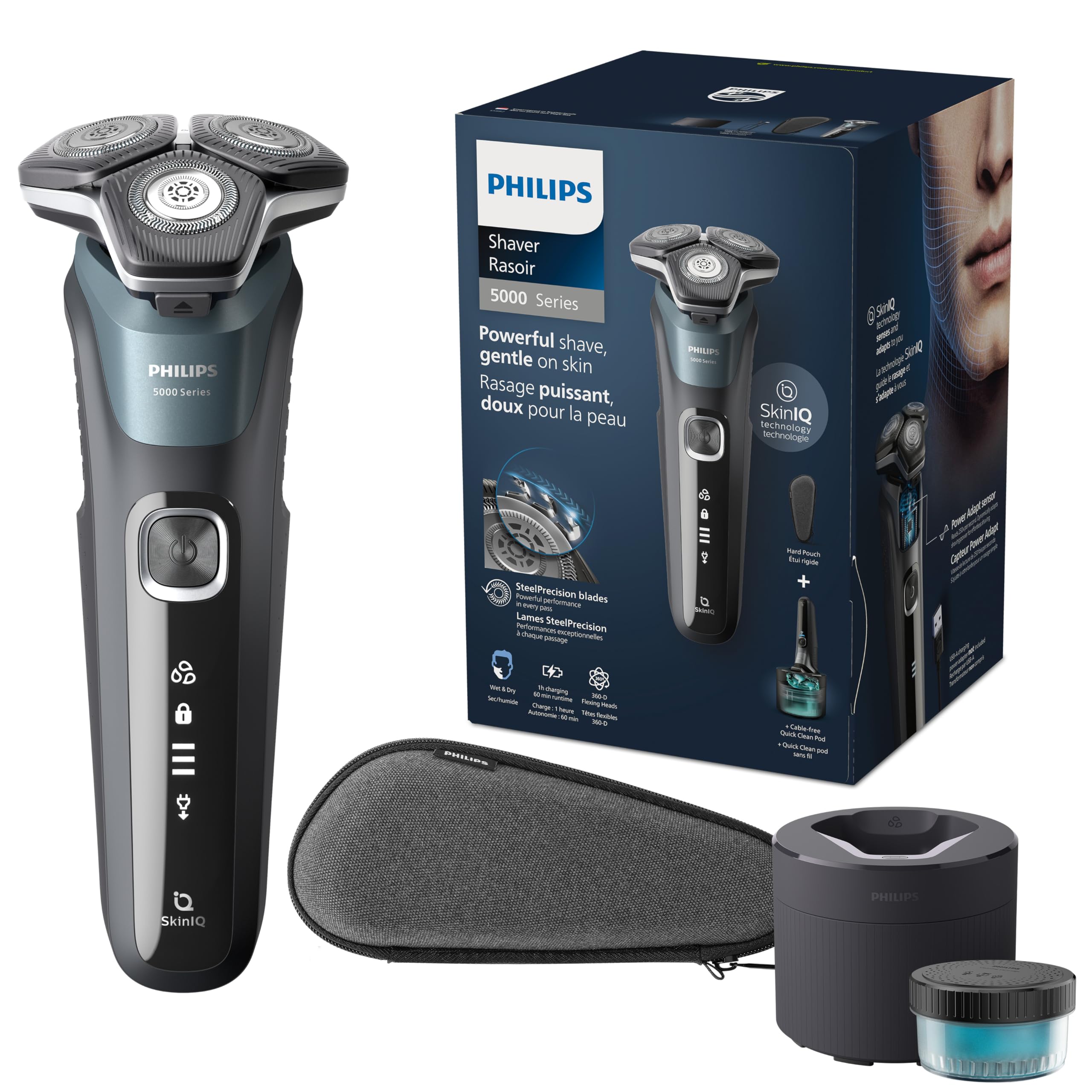 Rasoir électrique étanche pour visage et barbe