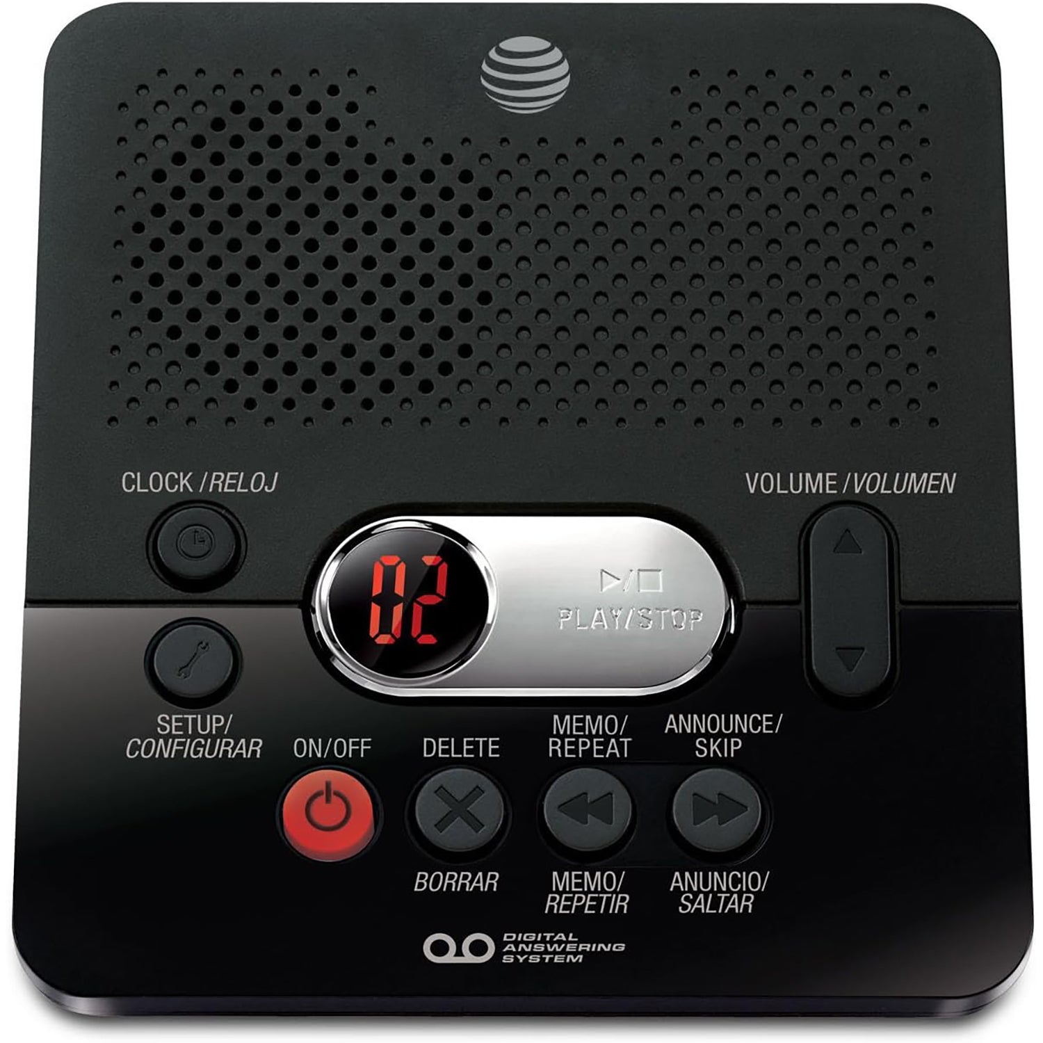 AT&T - Répondeur Numérique avec 60 Minutes de Temps d'enregistrement et Horodatage, Noir - Simple Boutique
