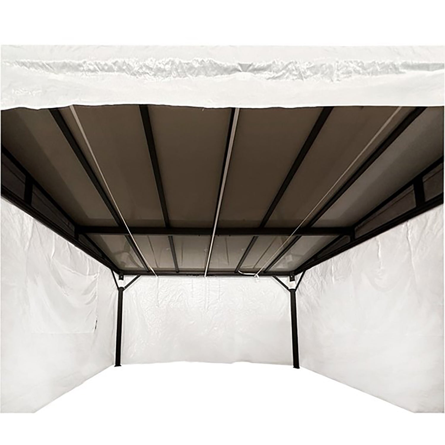 Abri Hivernal pour Abri Soleil Mural, 10' x 12', Avec Porte et Fenêtre, Blanc - Simple Boutique