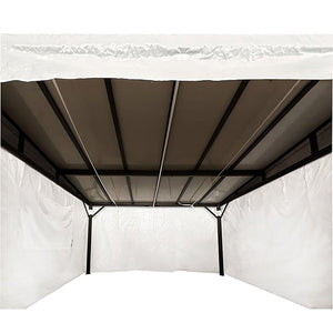 Abri Hivernal pour Abri Soleil Mural, 10' x 12', Avec Porte et Fenêtre, Blanc - Simple Boutique