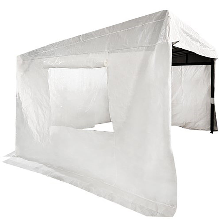 Abri Hivernal pour Abri Soleil Mural, 10' x 12', Avec Porte et Fenêtre, Blanc - Simple Boutique