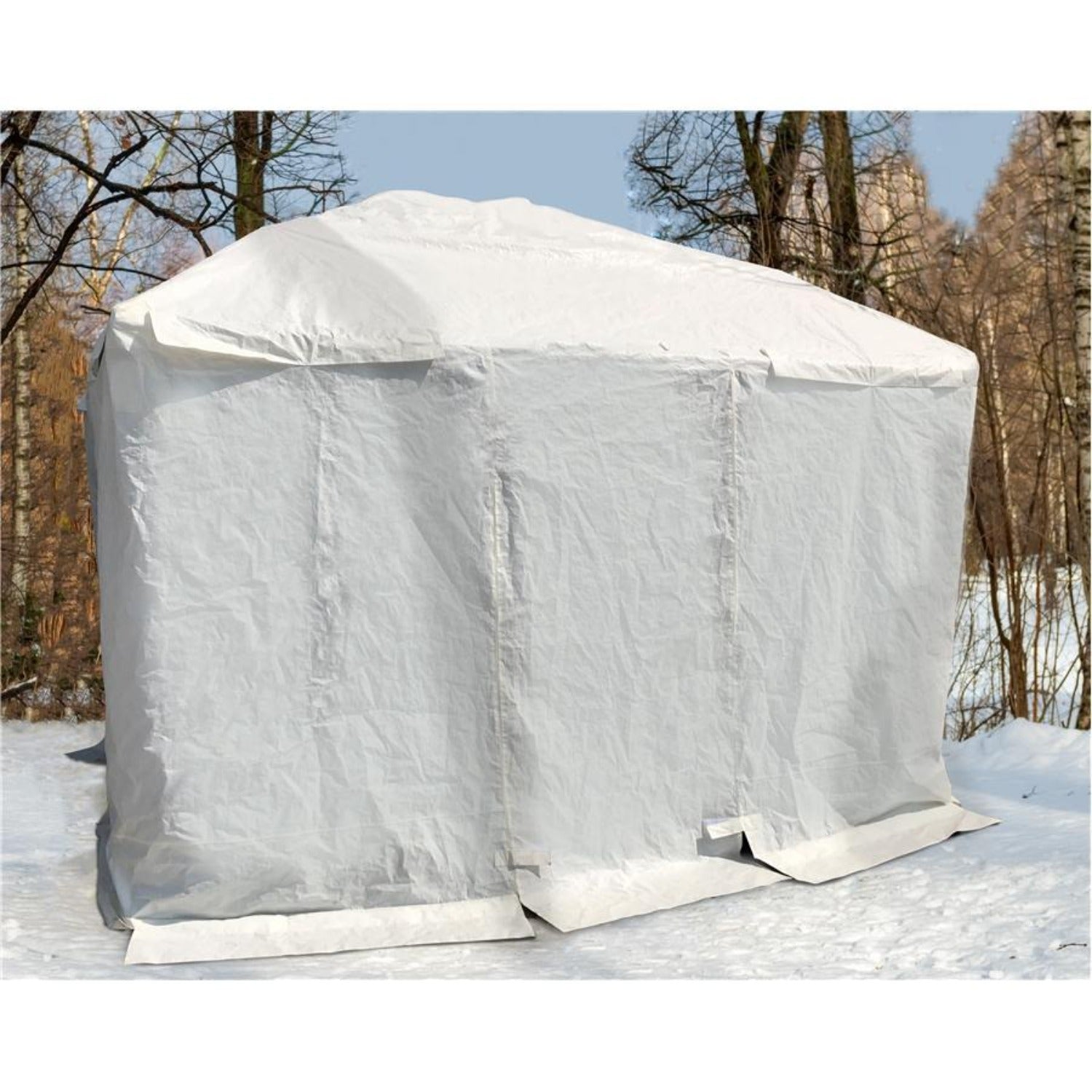 Abri Hivernale pour Gazebo, 12' x 12', Blanc - Simple Boutique