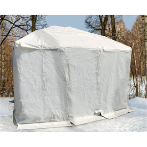 Abri Hivernale pour Gazebo, 12' x 14', Blanc - Simple Boutique