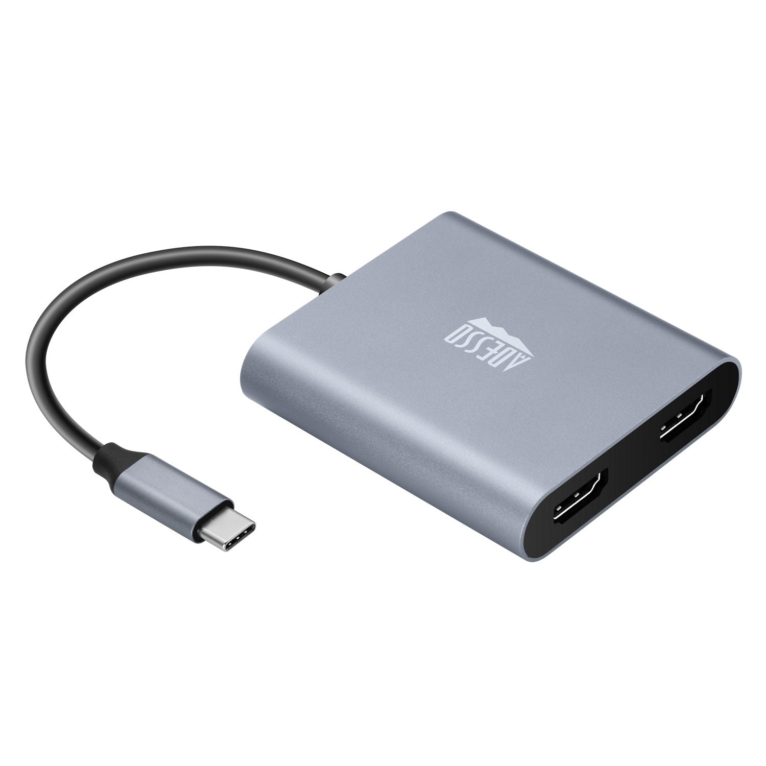 Adesso - Adaptateur USB-C vers 2 Ports HDMI CyberHub 5020, Débit 4K Haute Vitesse - Simple Boutique