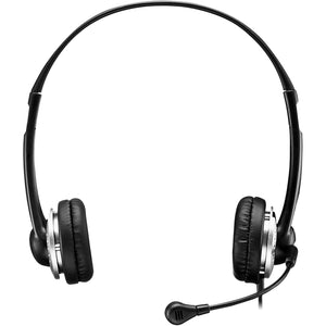 Adesso - Casque Stéréo Filaire USB avec Microphone Antibruit Réglable, Noir - Simple Boutique