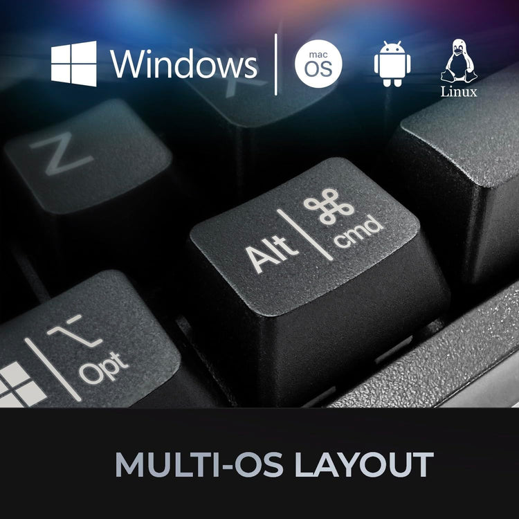 Adesso - Clavier Mécanique Filaire Compact EasyTouch 610 Avec Raccourci pour Co-Pilote, Noir - Simple Boutique