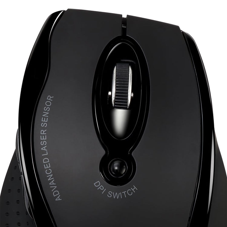 Adesso - Souris Laser Sans-Fil, Ergonomique, DPI Ajustable, Noir - Simple Boutique