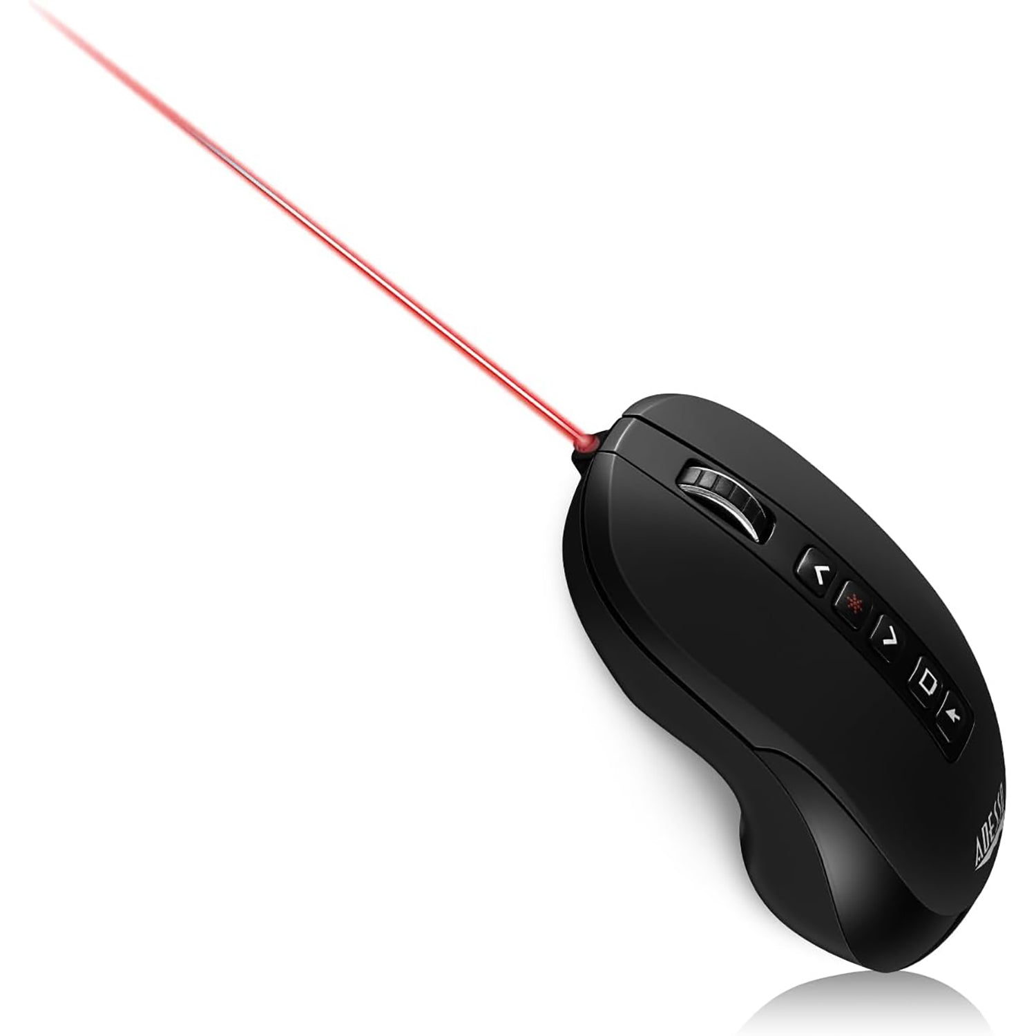 Adesso - Souris de Présentation Sans-Fil avec Pointeur Laser Intégré, Noir - Simple Boutique