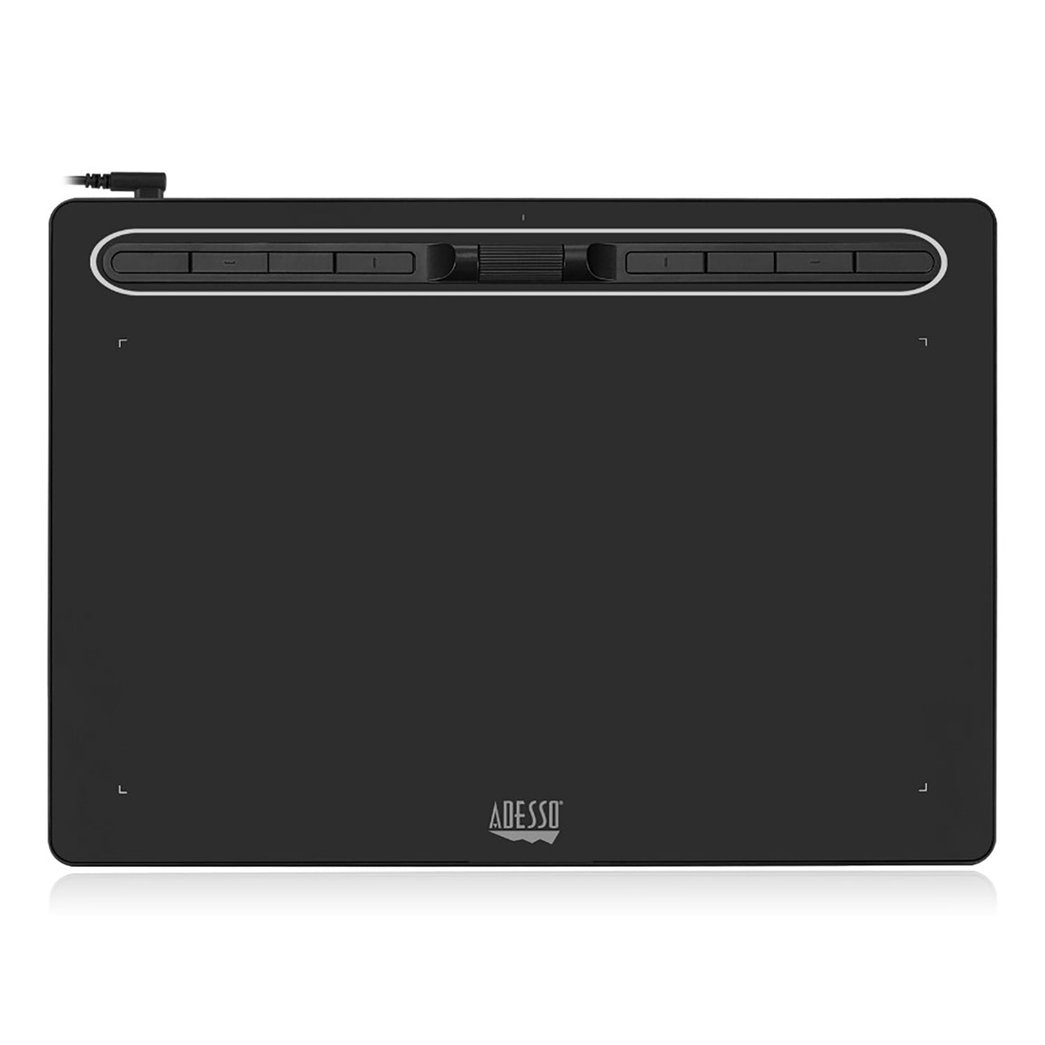 Adesso - Tablette Grapique avec Stylet, 12" x 7", 8 192 Niveaux de Sensibilité à la Pression, Noir - Simple Boutique