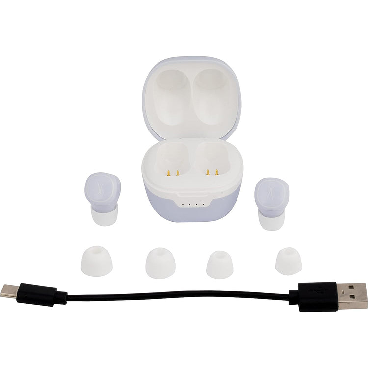 Altec Lansing - Écouteurs Sans-Fil Intra-Auriculaire NanoPods avec Boitier de Recharge, Blanc - Simple Boutique