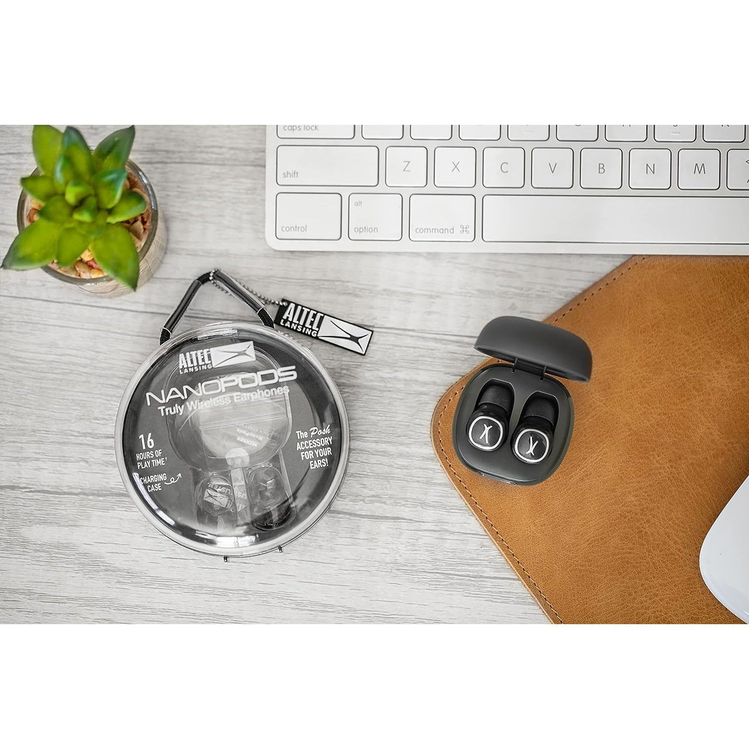 Altec Lansing - Écouteurs Sans-Fil Intra-Auriculaire NanoPods avec Boitier de Recharge, Blanc - Simple Boutique