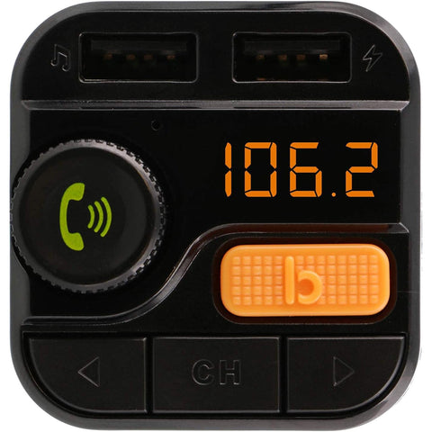 ArmorAll - Transmetteur FM Bluetooth et Chargeur USB pour Voiture, Noir