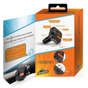 ArmorAll - Transmetteur FM Bluetooth et Chargeur USB pour Voiture, Noir - Simple Boutique