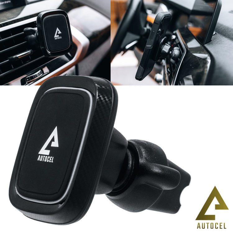 Autocel Support Magnétique Rectangulaire pour Bouche d'Aération d'Auto, Aimant Puissant, Noir - Simple Boutique
