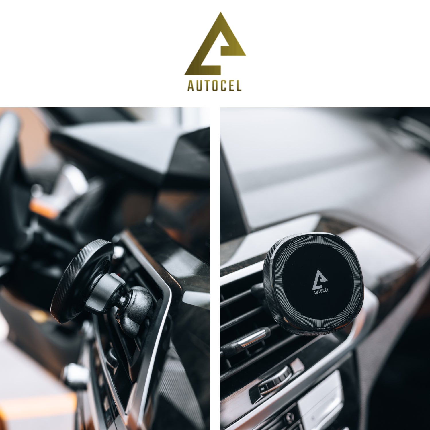 Autocel Support Magnétique Rond pour Bouche d'Aération d'Auto, Compatible MagSafe, Noir - Simple Boutique