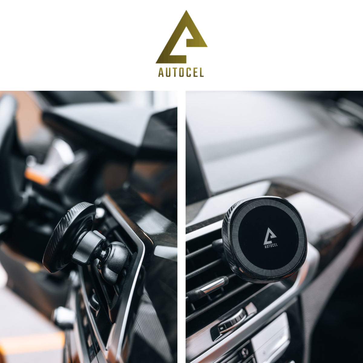 Autocel Support Magnétique Rond pour Bouche d'Aération d'Auto, Compatible MagSafe, Noir - Simple Boutique