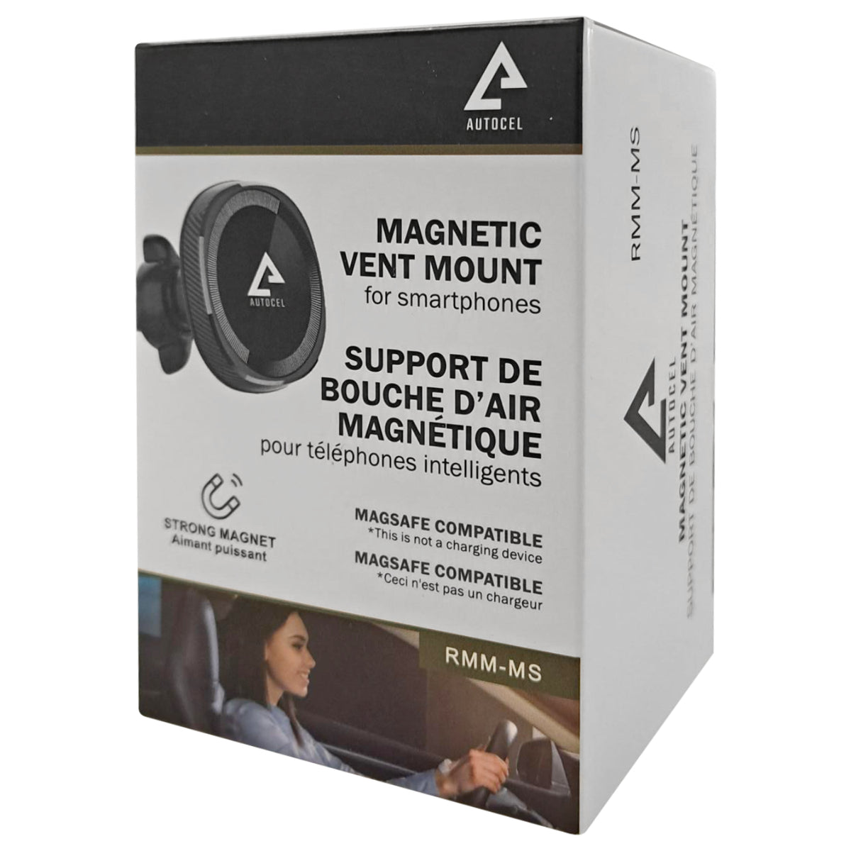 Autocel Support Magnétique Rond pour Bouche d'Aération d'Auto, Compatible MagSafe, Noir - Simple Boutique