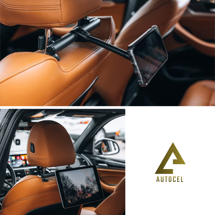 Autocel Support Magnétique d'Appuie-Tête pour Tablette et Téléphone, Rotation 360°, Noir - Simple Boutique