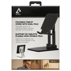 Autocel Support de Tablette Pliable à Double Tige, Hauteur et Inclinaison Réglables, Noir - Simple Boutique
