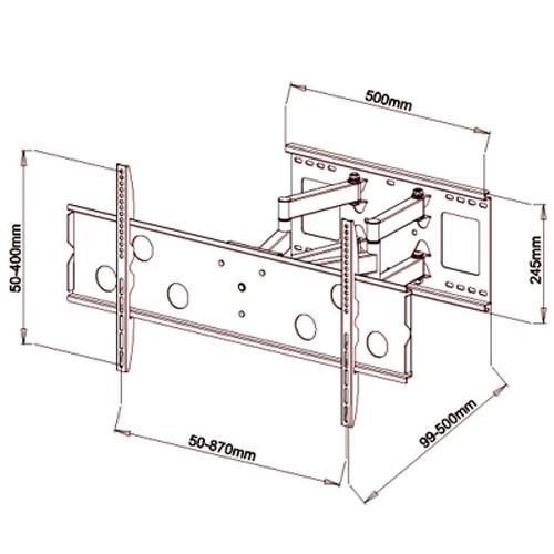 BEST Mounts Support Mural à 2 Bras Articulés TV LED LCD PLASMA 42" à 80" XXL - Simple Boutique