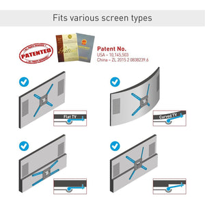Barkan - Support pour Téléviseur Extra-Long Full Motion, Pour Écran Plat ou Incurvé de 13" à 83", Maximum 50kg - Simple Boutique