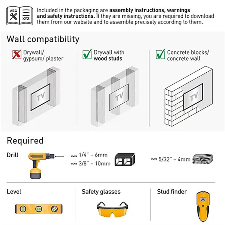 Barkan - Support pour Téléviseur Mural Full Motion, Pour Écran Plat ou Incurvé de 29" à 65", Poid Maximum 40kg - Simple Boutique