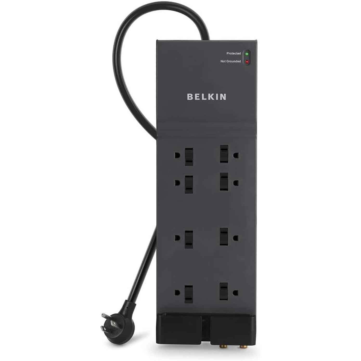 Belkin - Parasurtenseur à 8 Prises à Profil Bas, Protection de 3550 Joules, Cordon de 12 Pieds, Noir - Simple Boutique
