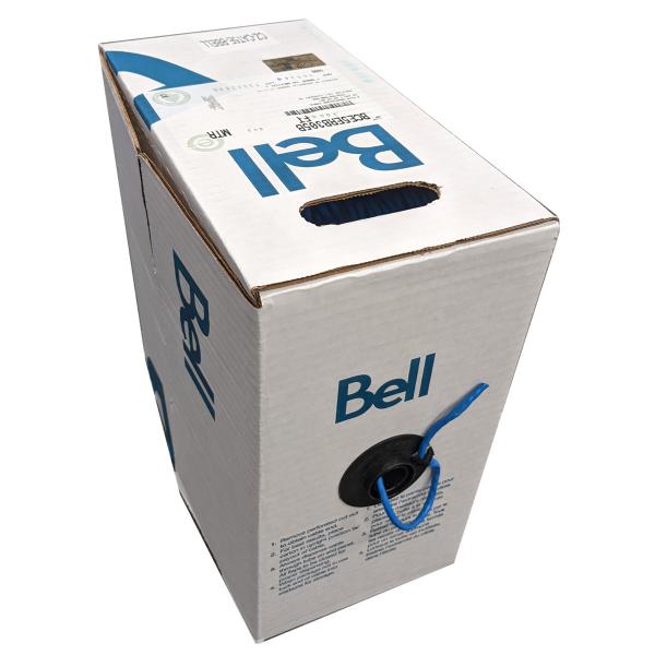 Bell Câble Réseau Cat5e UTP Solide, FT4/CMR, Bleu, Bobine de 1000 pieds - Simple Boutique