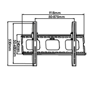 Best Mounts Support de Plafond à Hauteur Réglable pour Téléviseur de 32 à 60 po, jusqu'à 80 kg, Noir - BCM-109 - Simple Boutique