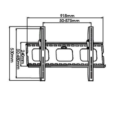 Best Mounts Support de Plafond à Hauteur Réglable pour Téléviseur de 32 à 60 po, jusqu'à 80 kg, Noir - BCM-109 - Simple Boutique