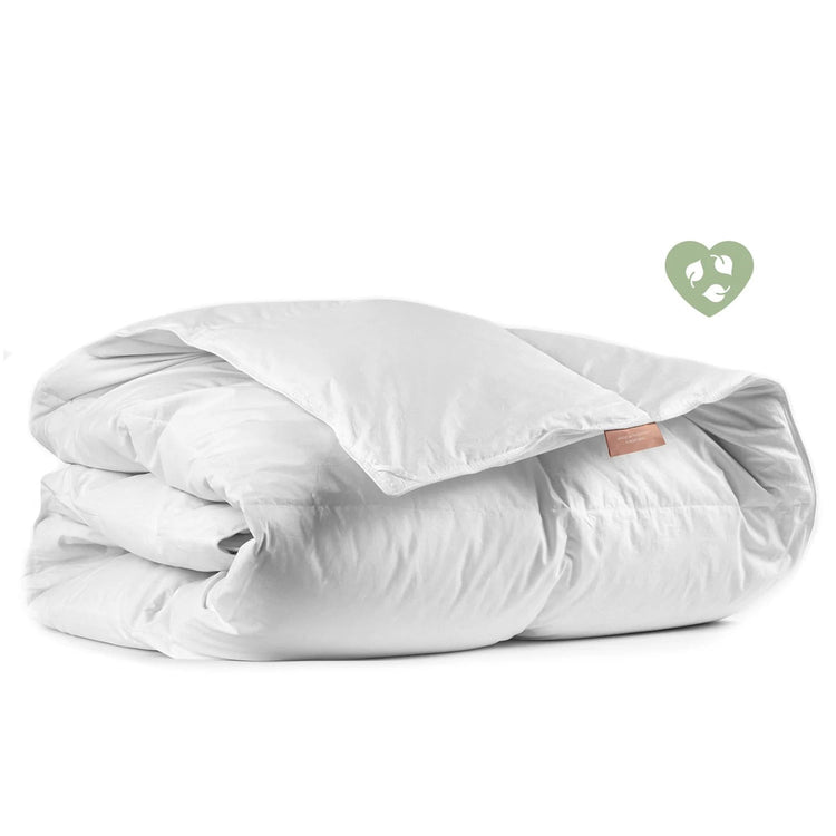 Bianca - Couette en Duvet Recyclé, 4 Saison, Hypoallergénique, Éco-Responsable, Fait à Montréal - Queen - Simple Boutique