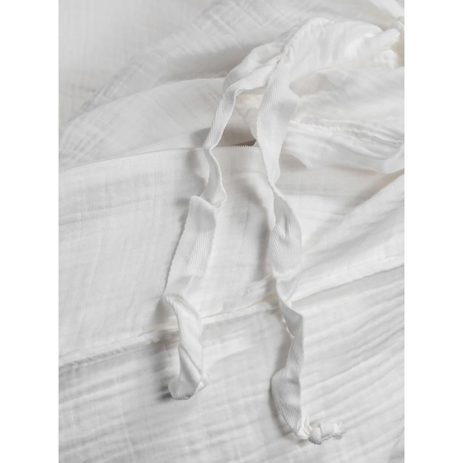 Bianca - Housse de Couette Emilia en Gaze de Coton, 100% Coton, Fait au Portugal, Blanc - Queen - Simple Boutique
