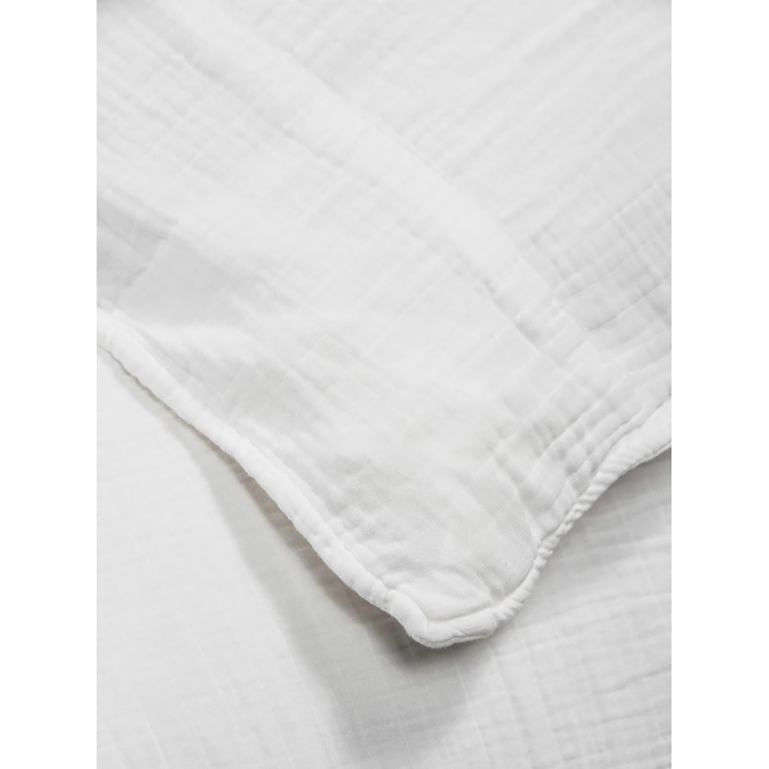 Bianca - Housse de Couette Emilia en Gaze de Coton, 100% Coton, Fait au Portugal, Blanc - X-Queen - Simple Boutique