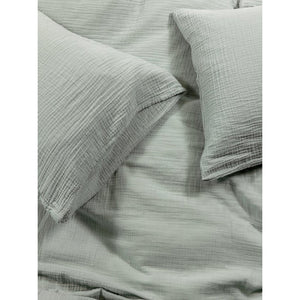 Bianca - Housse de Couette Emilia en Gaze de Coton, 100% Coton, Fait au Portugal, Celadeon - X-King - Simple Boutique