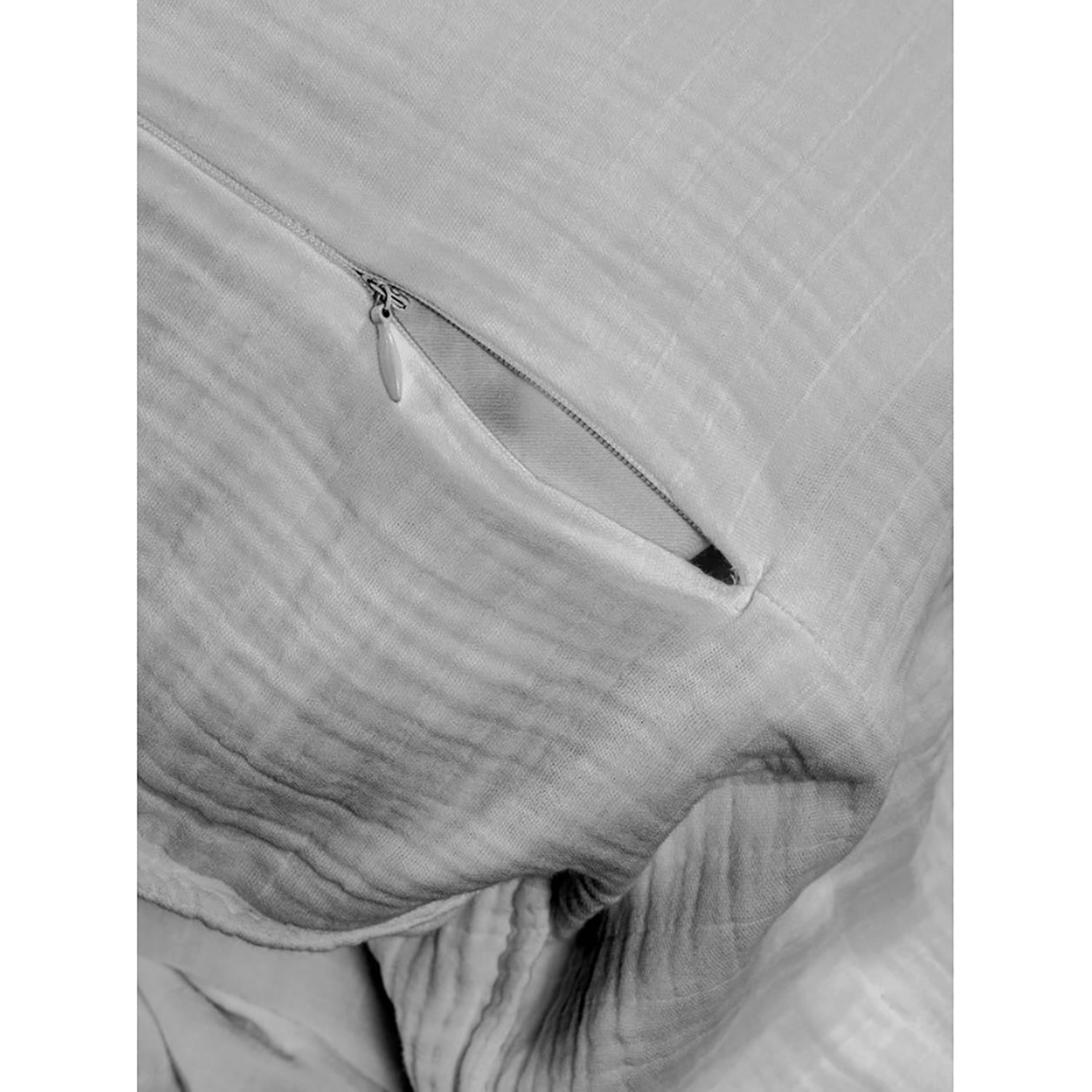 Bianca - Housse de Couette Emilia en Gaze de Coton, 100% Coton, Fait au Portugal, Perle - X-Queen - Simple Boutique