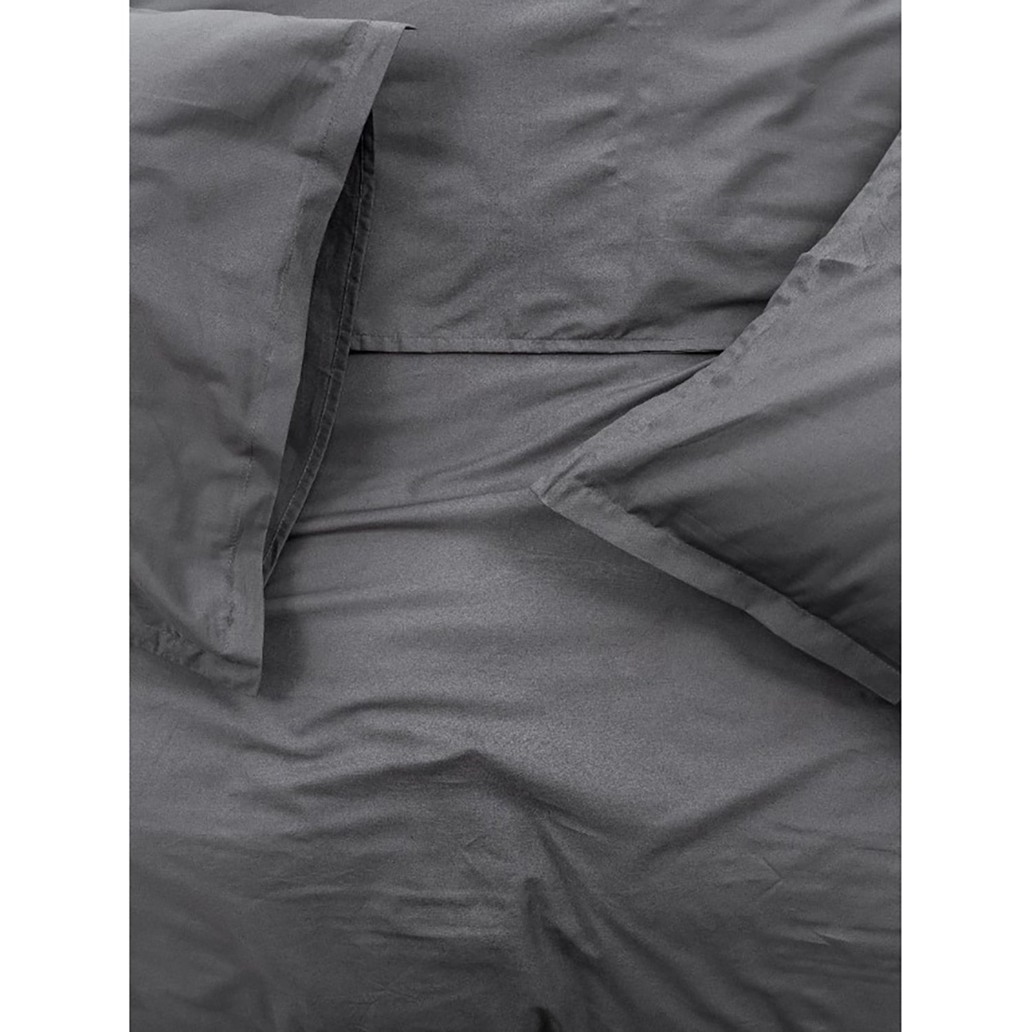 Bianca - Housse de Couette Sara en Coton Percale, 200 Fils, Fait au Portugal, Ardoise(4 Grandeurs Disponibles) - Simple Boutique