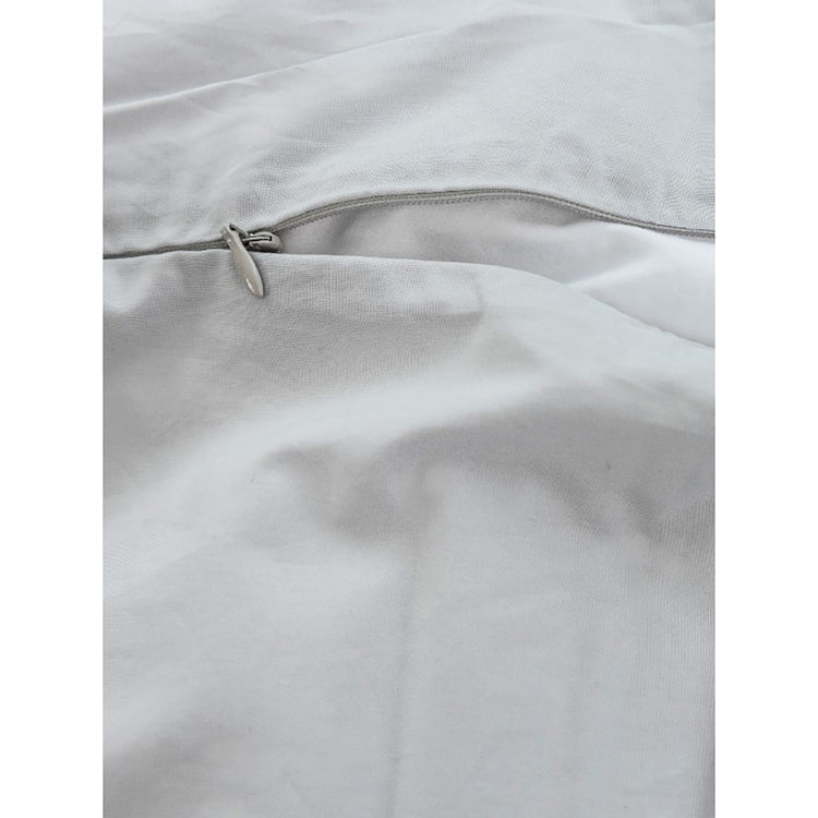 Bianca - Housse de Couette Sara en Coton Percale, 200 Fils, Fait au Portugal, Perle - King - Simple Boutique